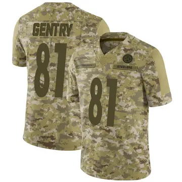 Youth Nike Pittsburgh Steelers Zach Gentry Camo 2018 Salute to Service Jersey - Limited