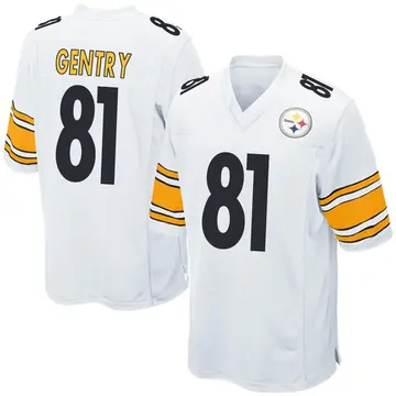 Youth Nike Pittsburgh Steelers Zach Gentry White Jersey - Game